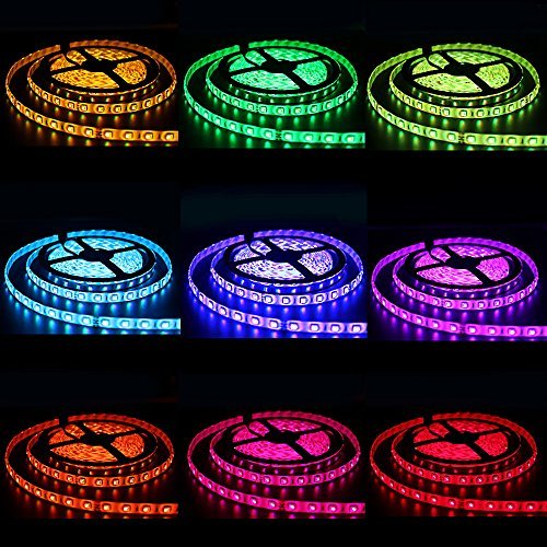 DC24V 32.8ft (10m) RGB LED Strip Lights WIFI Smartphone App Controlled 5050 LED Light Strip 600 LEDS Waterproof IP65 DC24V 32.8ft (10m) RGB LED Strip Lights WIFI Smartphone App Controlled 5050 LED Light Strip 600 LEDS Waterproof IP65